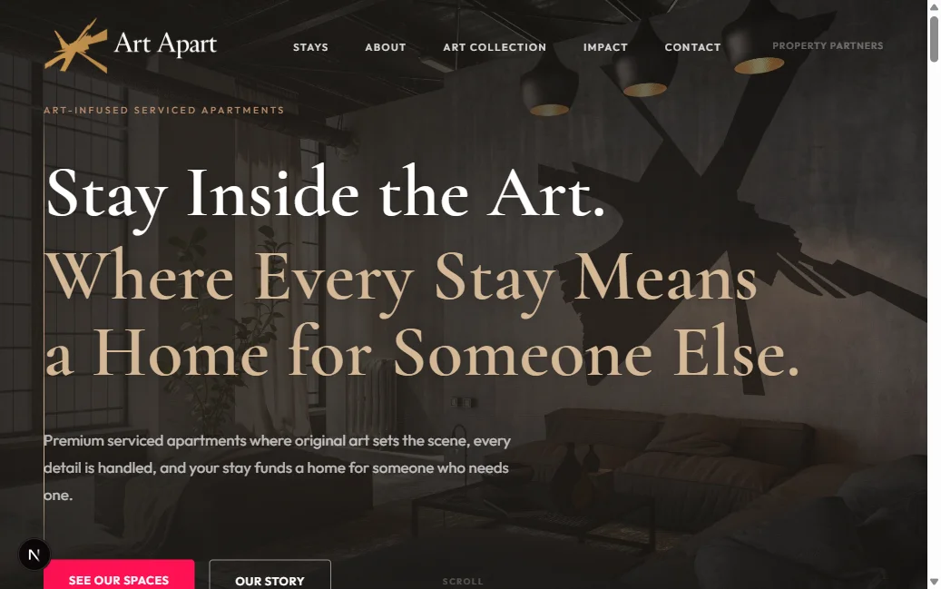 Art Apart Hotel website