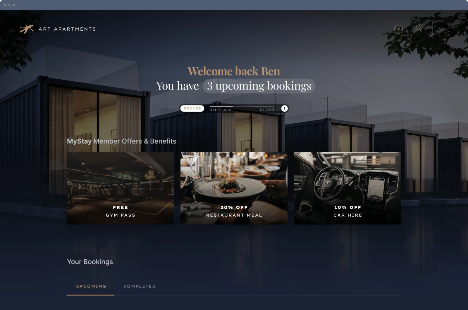 ArtAPART website desktop mockup