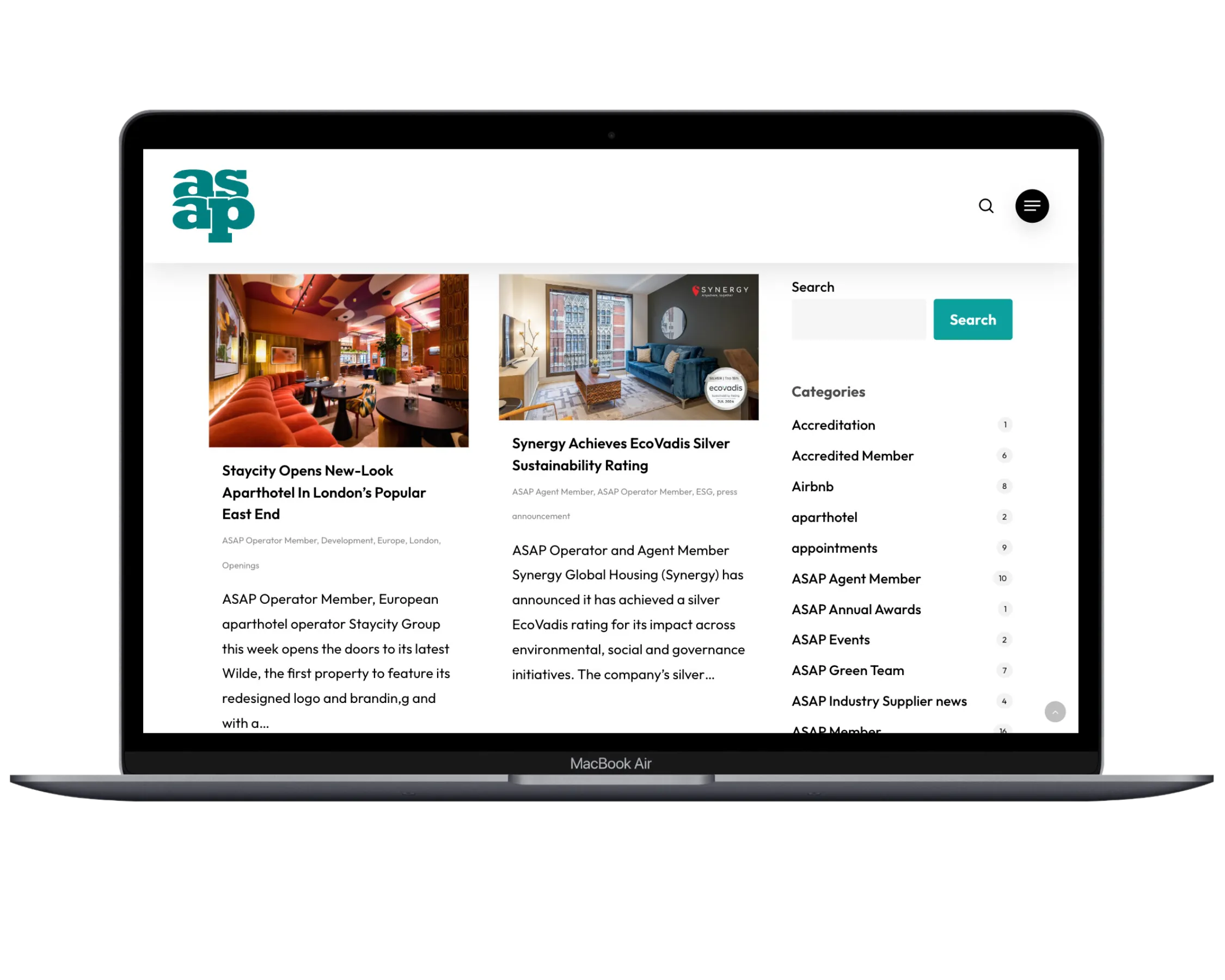 ASAP blog and CMS interface