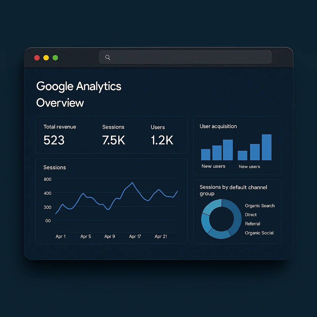 Estate Plan GA4 analytics dashboard