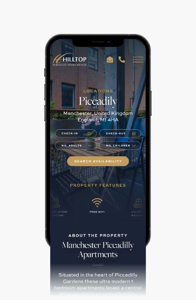Hilltop mobile - homepage