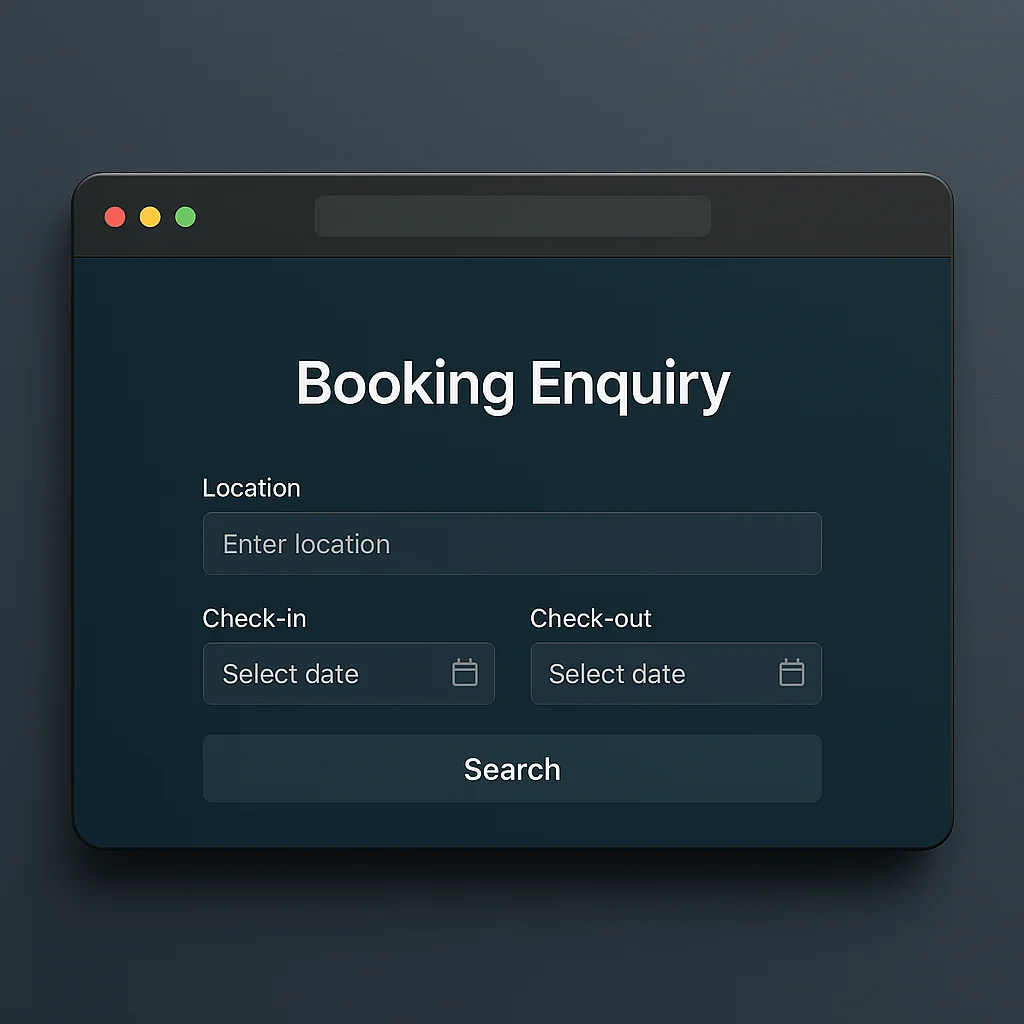 Roomspace booking enquiry form