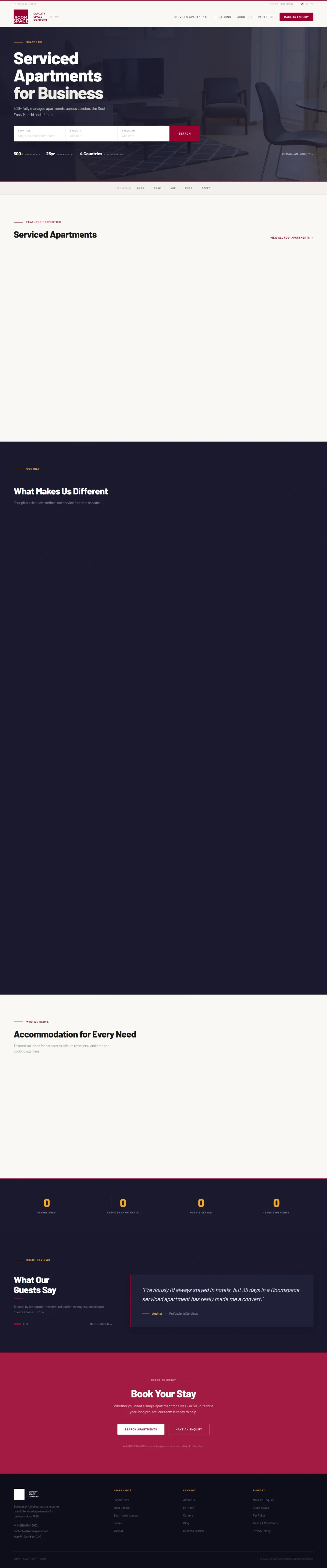 Executive Roomspace website