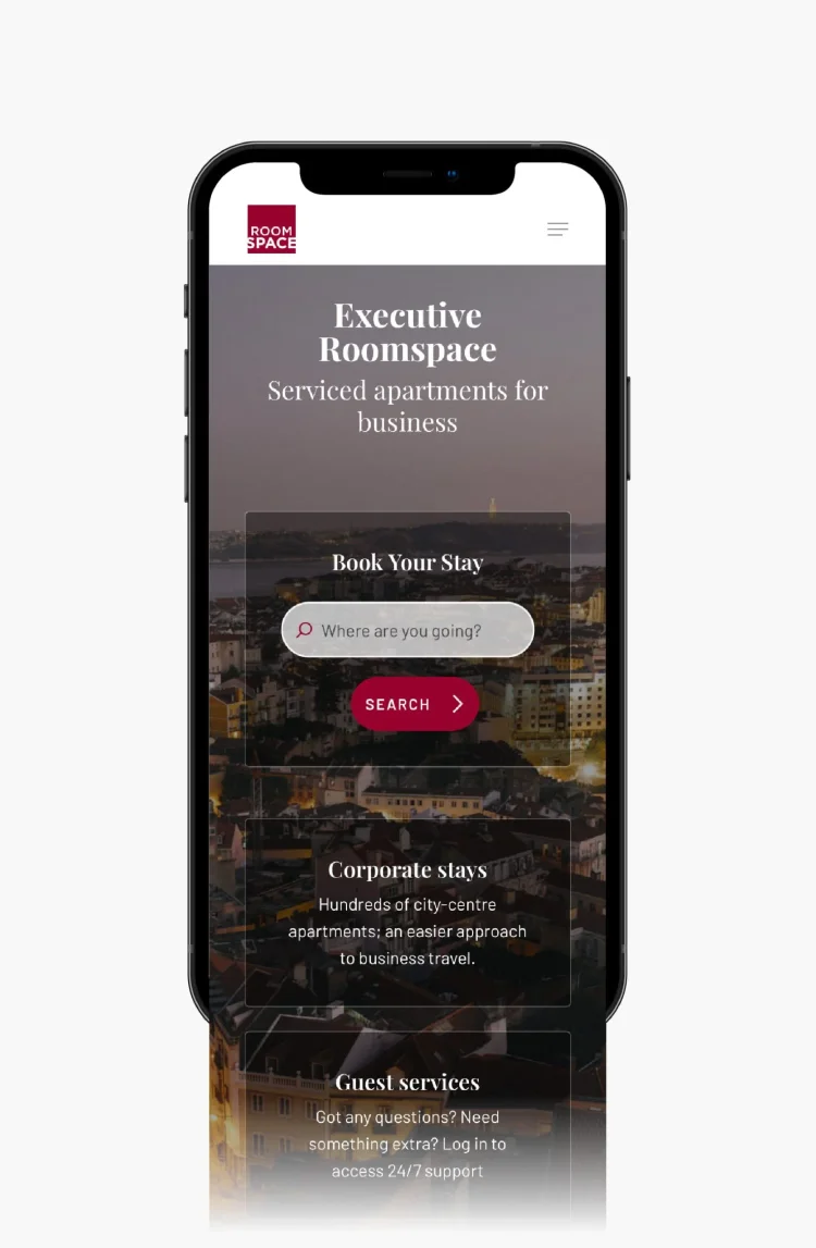 Roomspace mobile - homepage