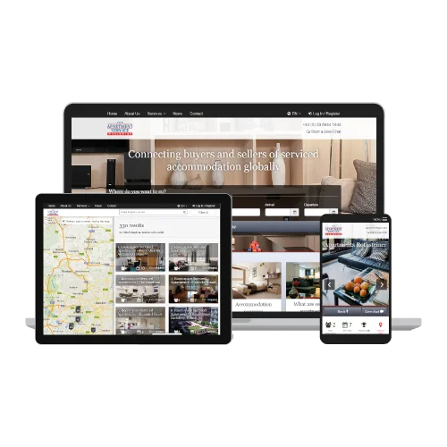 TAS website design for apartment booking agency
