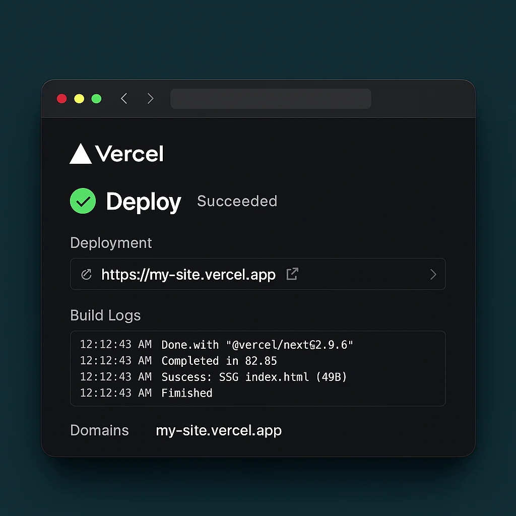 YPH Vercel deployment dashboard